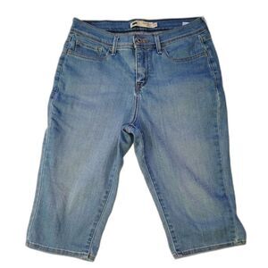 Levis Perfectly Slimming 512 Blue Jeans Capri Crop size 8p
